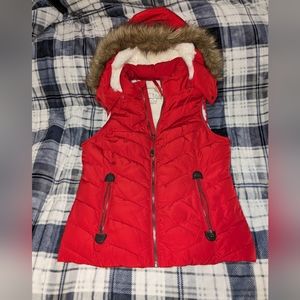 Green Tea soft fur vest